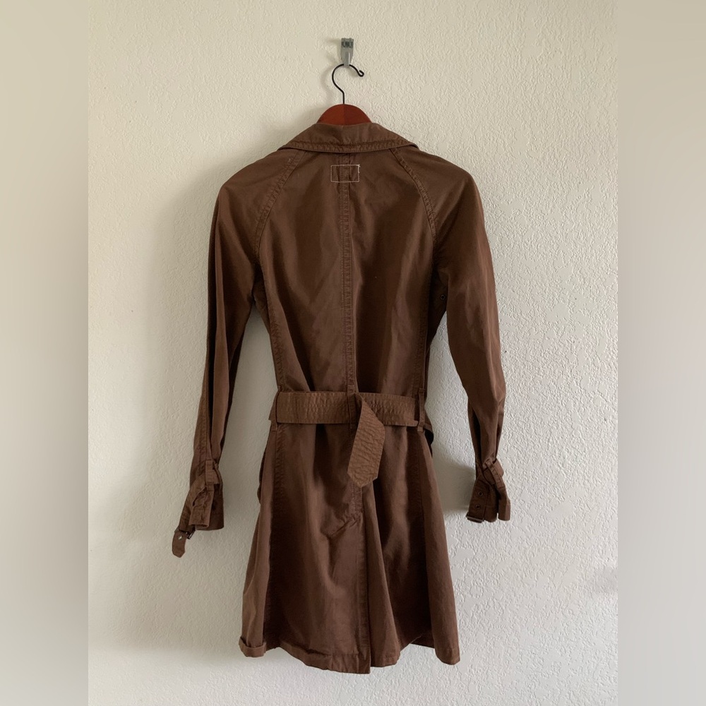 Nili Lotan Brown Double-Breasted Trench Coat - Picture 2 of 14